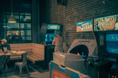 Woman with the Blue Hair, Barcade, Los Angeles